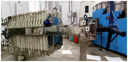 Filter press for dewatering of ash slurry